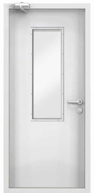 Дверь противопожарная EI 60, Порошково-полимерное покрытие, —, RAL 7035 серый в Ижевске